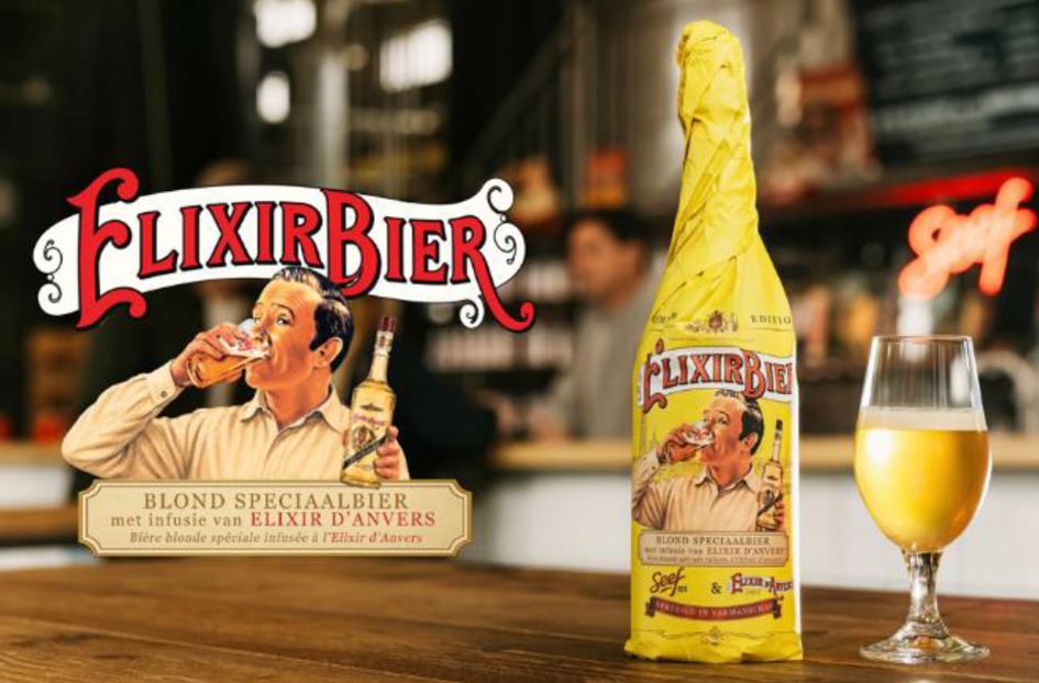 Fles ElixirBier blond speciaalbier 75cl met glas