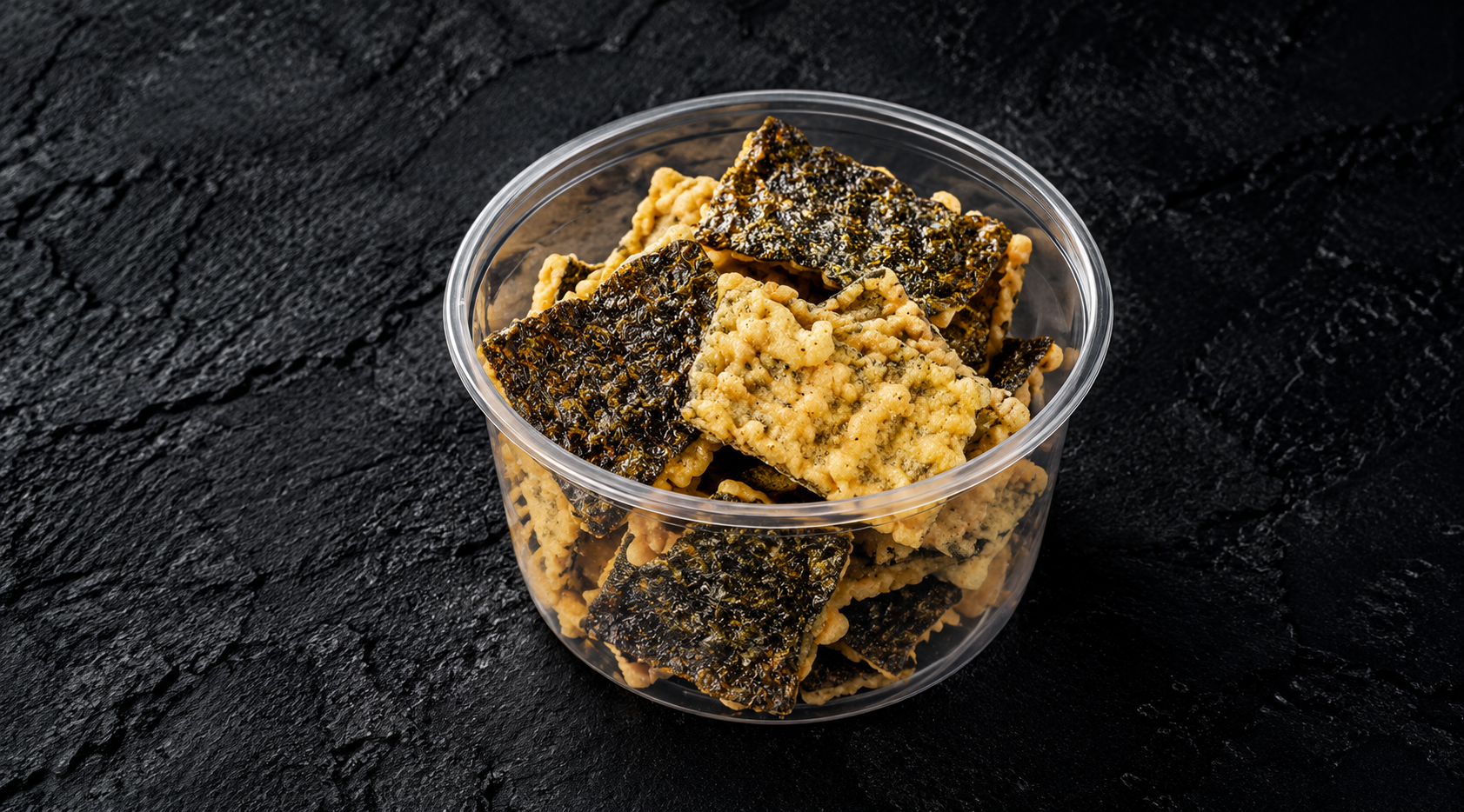 Tempura zeewierchips met wasabismaak
