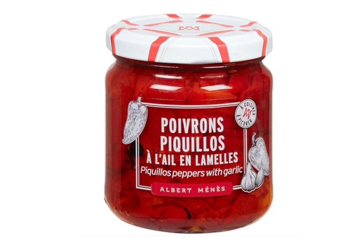 Piquillo pepers met knoflook in reepjes